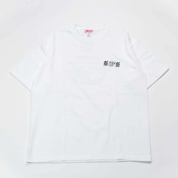 HUBS チェッカーフラッグロゴTシャツ
