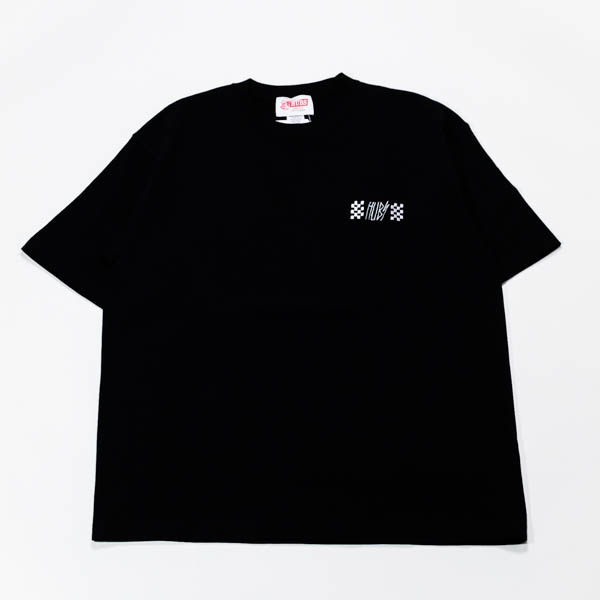 HUBS チェッカーフラッグロゴTシャツ