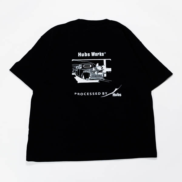 HUBS チェッカーフラッグロゴTシャツ