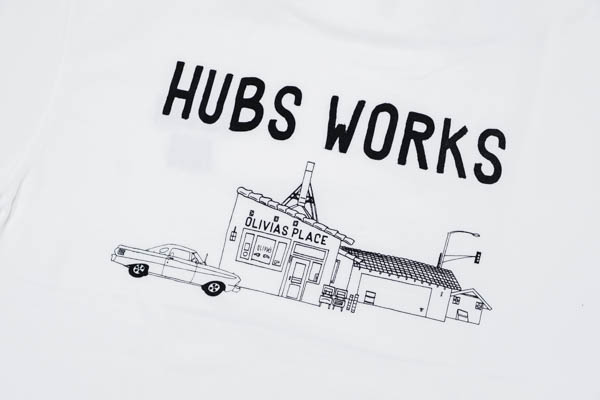 HUBS バックプリントTシャツ